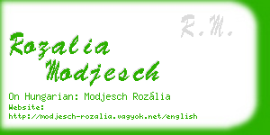 rozalia modjesch business card